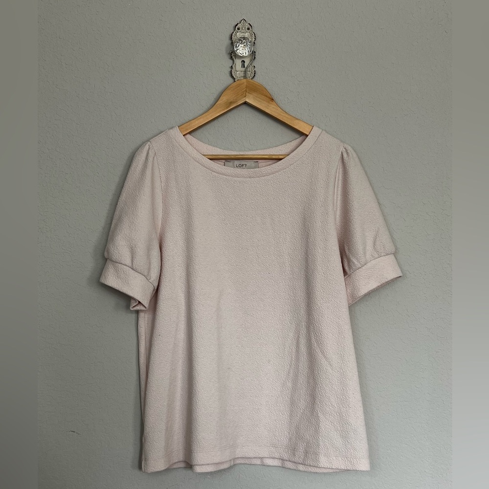 Loft Puff Sleeve Shirt Size L